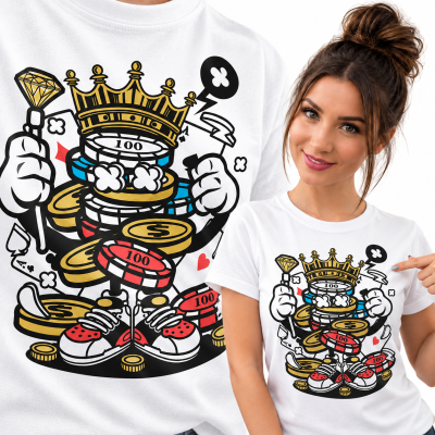 KOSZULKA DAMSKA ANIMOWANA  KING OF GAMBLER